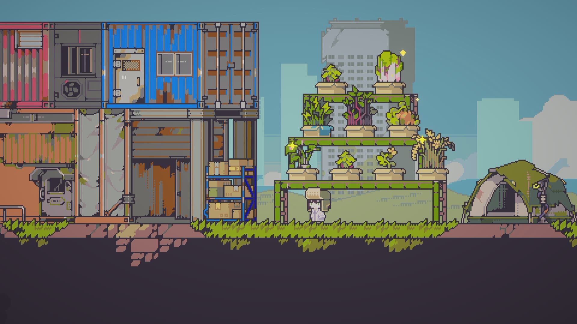 Doloc Town cooking and garden build scene